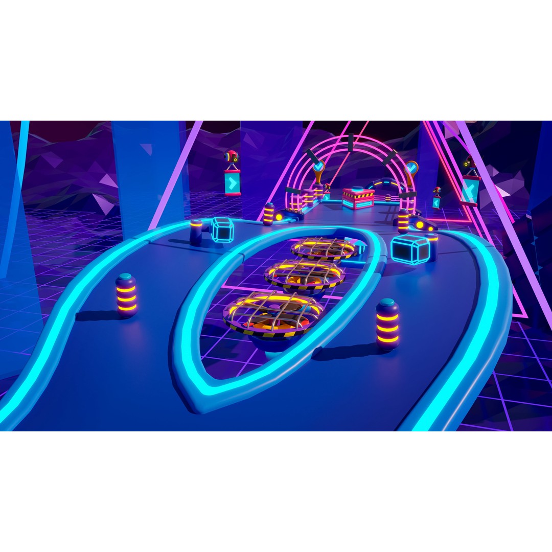 Platformer 10 Neon 3D Model – Low Poly Sci-Fi Game Asset, FBX - View 13