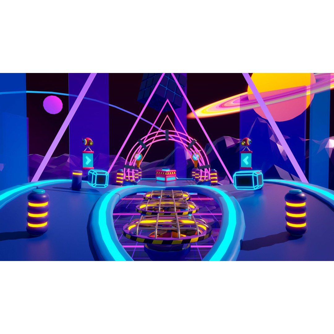 Platformer 10 Neon 3D Model – Low Poly Sci-Fi Game Asset, FBX - View 14