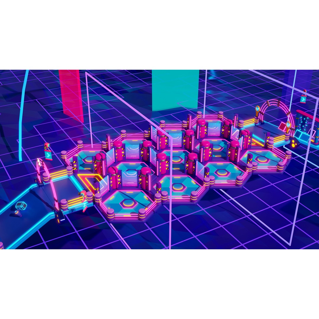 Platformer 10 Neon 3D Model – Low Poly Sci-Fi Game Asset, FBX - View 17