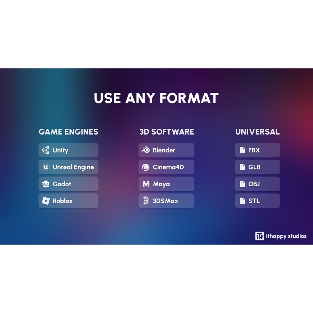 Platformer 10 Neon 3D Model – Low Poly Sci-Fi Game Asset, FBX - View 3