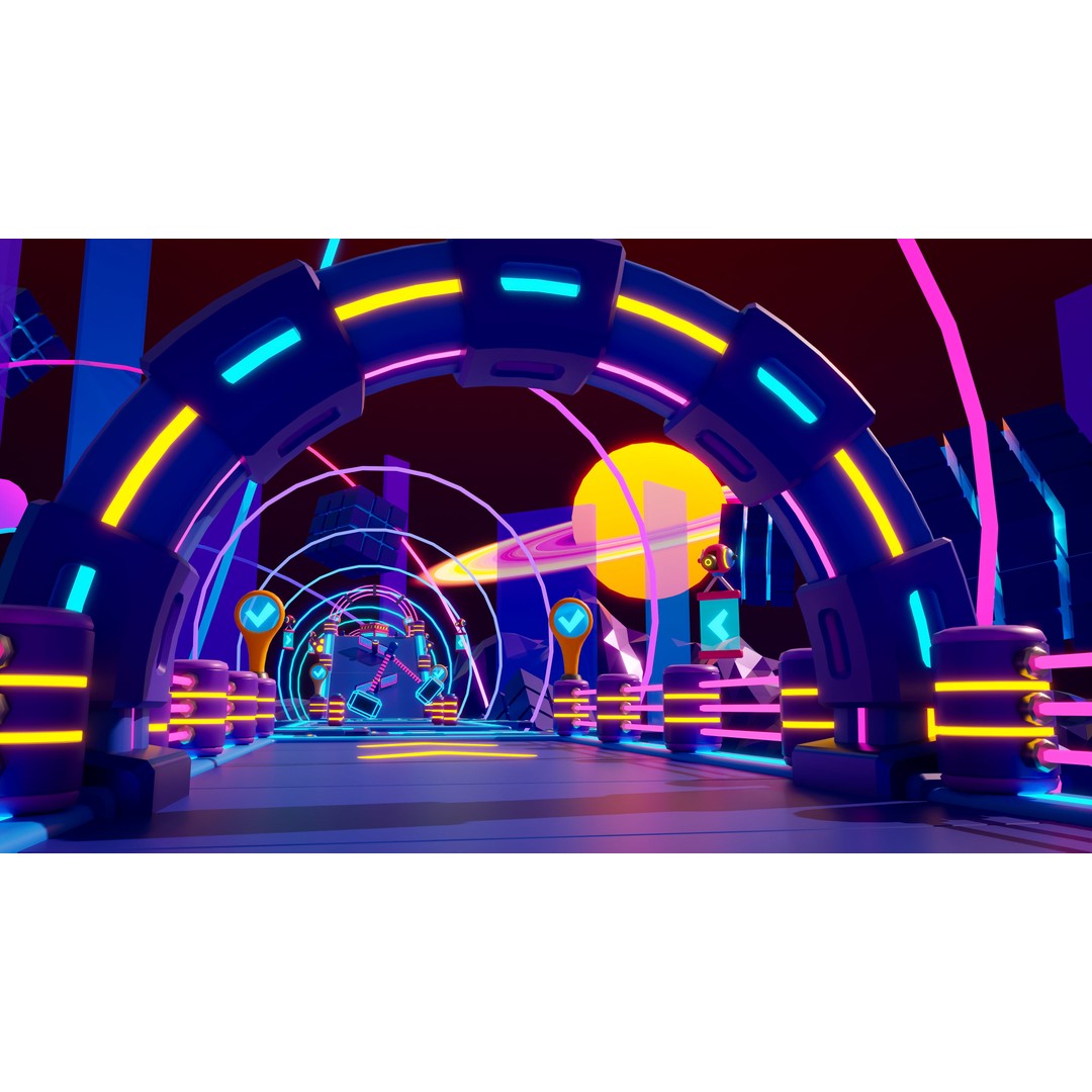 Platformer 10 Neon 3D Model – Low Poly Sci-Fi Game Asset, FBX - View 30