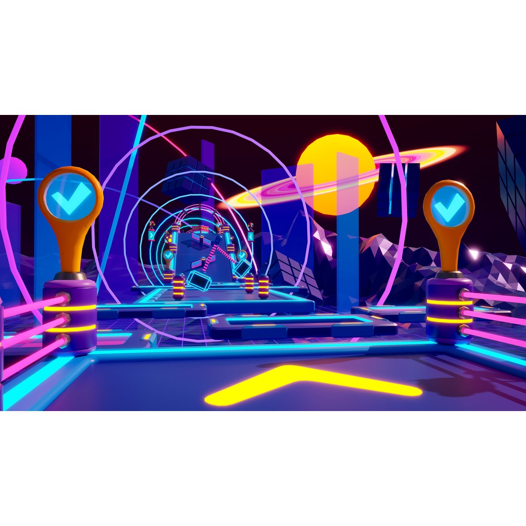 Platformer 10 Neon 3D Model – Low Poly Sci-Fi Game Asset, FBX - View 31