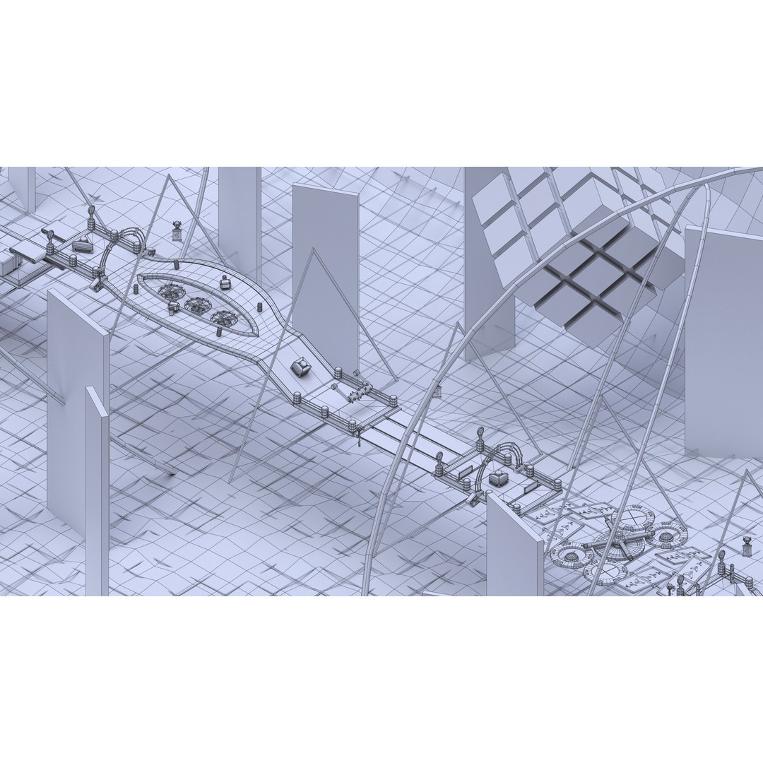 Platformer 10 Neon 3D Model – Low Poly Sci-Fi Game Asset, FBX - View 38