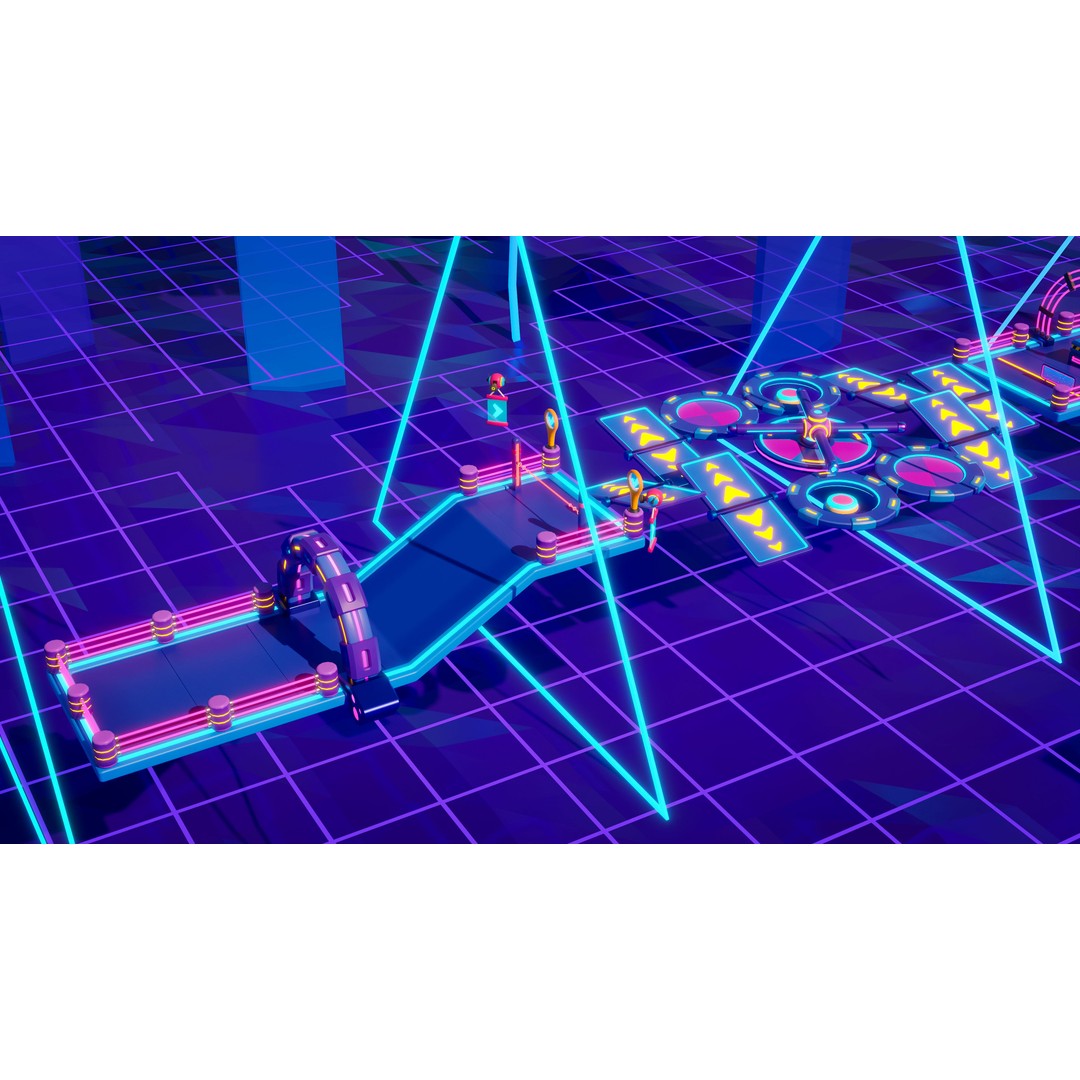 Platformer 10 Neon 3D Model – Low Poly Sci-Fi Game Asset, FBX - View 8