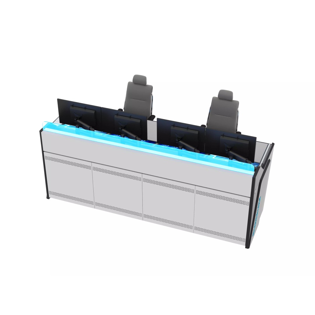 Control Room Desk 3D Model – Low Poly Interior Furniture, FBX, OBJ - View 11