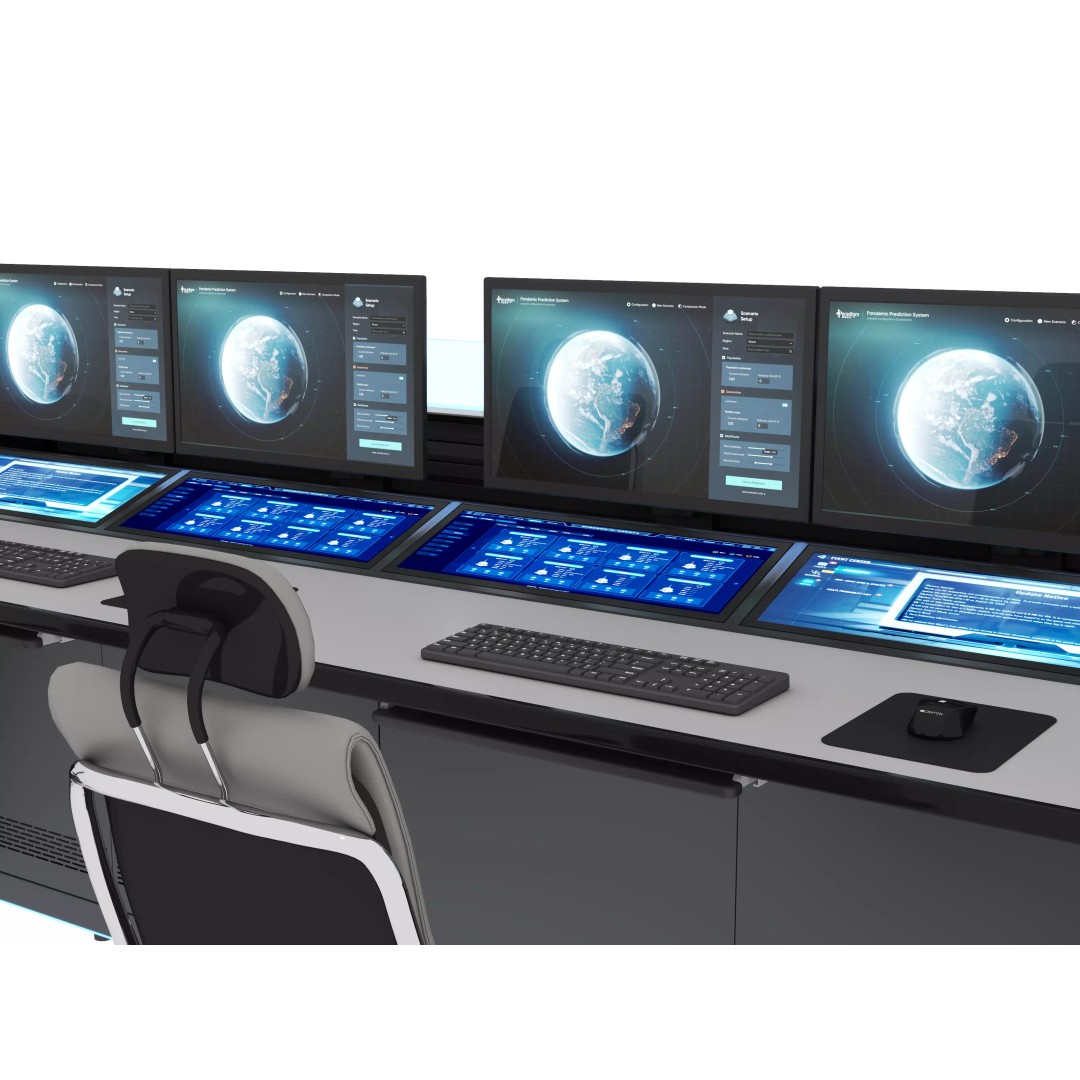 Control Room Desk 3D Model – Low Poly Interior Furniture, FBX, OBJ - View 13