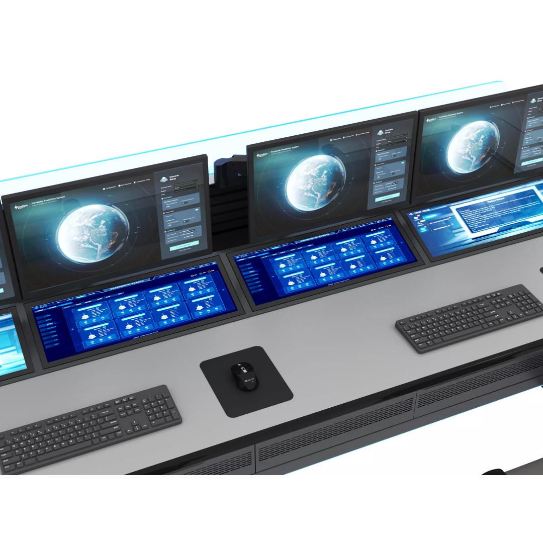 Control Room Desk 3D Model – Low Poly Interior Furniture, FBX, OBJ - View 14