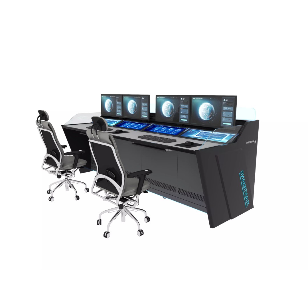 Control Room Desk 3D Model – Low Poly Interior Furniture, FBX, OBJ - View 3