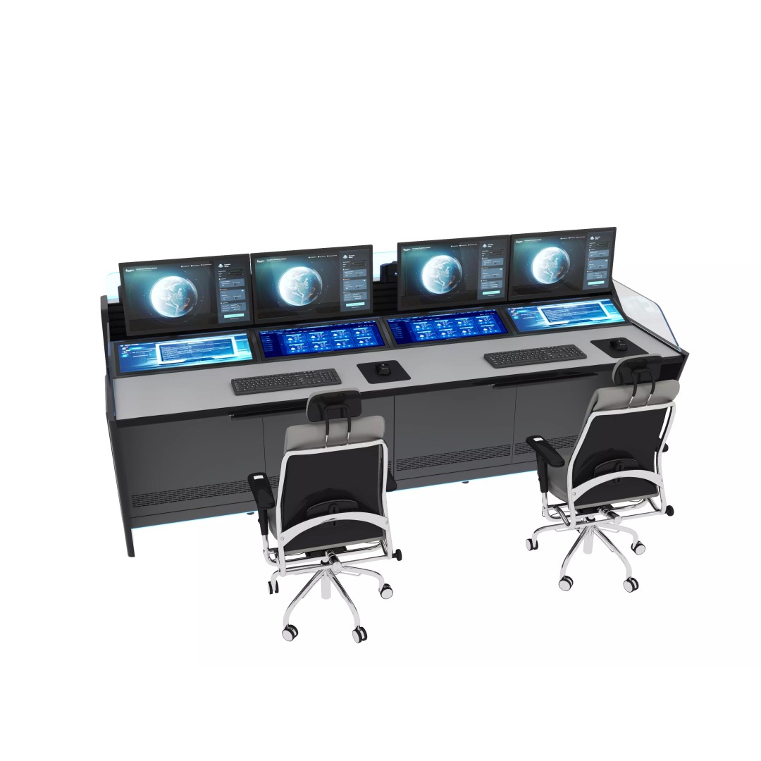 Control Room Desk 3D Model – Low Poly Interior Furniture, FBX, OBJ - View 5