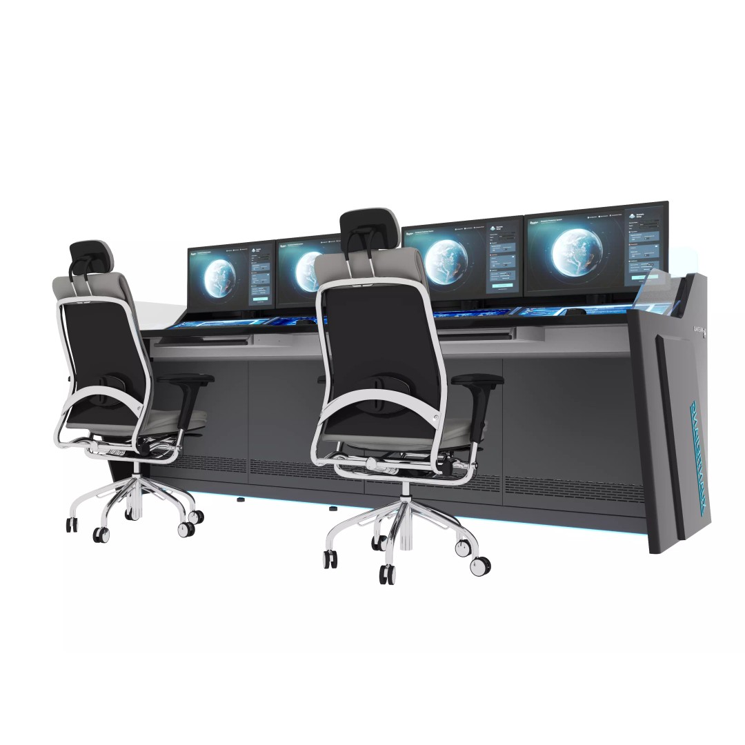 Control Room Desk 3D Model – Low Poly Interior Furniture, FBX, OBJ - View 6