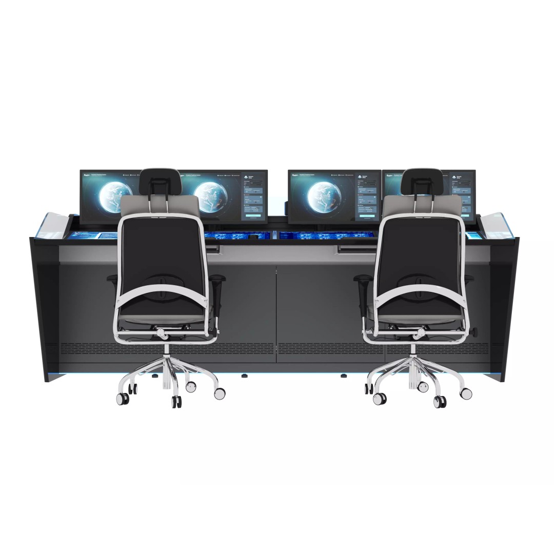 Control Room Desk 3D Model – Low Poly Interior Furniture, FBX, OBJ - View 7