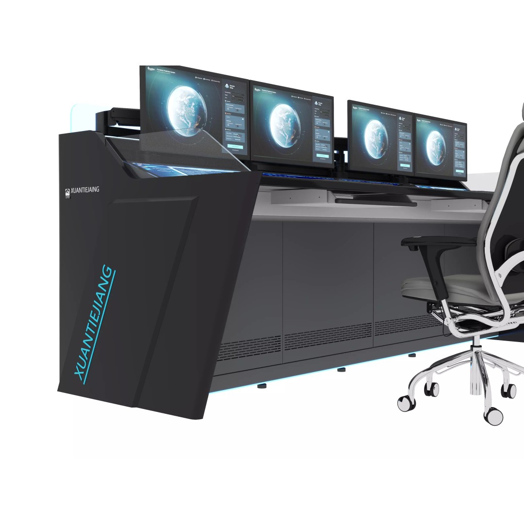 Control Room Desk 3D Model – Low Poly Interior Furniture, FBX, OBJ - View 9