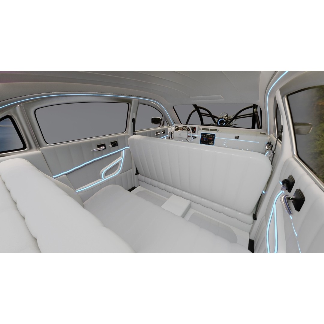 Affekta 300 3D Model – Low Poly Cyberpunk Retro Car, Game Ready - View 12