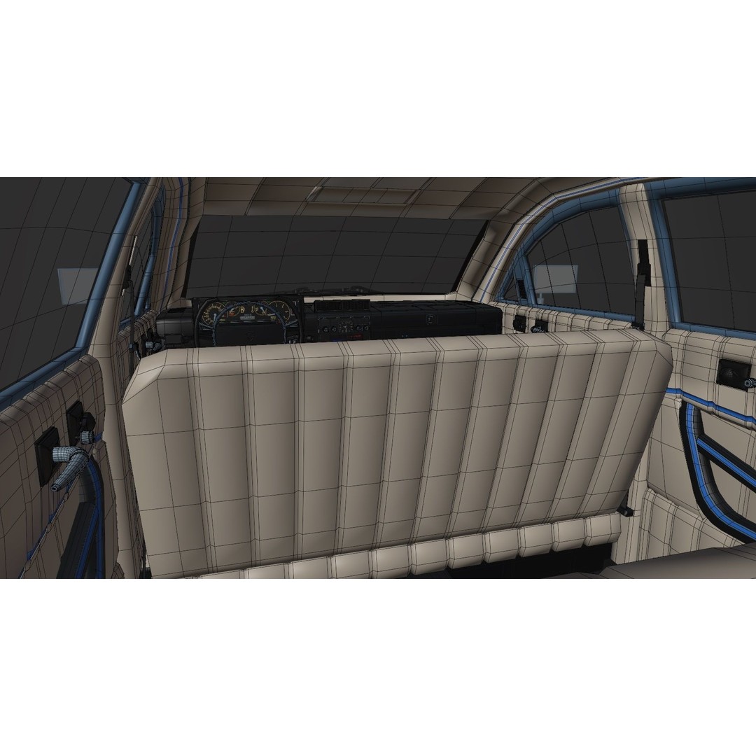 Affekta 300 3D Model – Low Poly Cyberpunk Retro Car, Game Ready - View 23