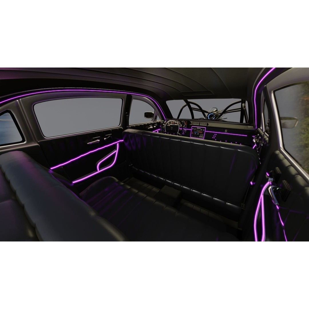 Affekta 300 3D Model – Low Poly Cyberpunk Retro Car, Game Ready - View 7