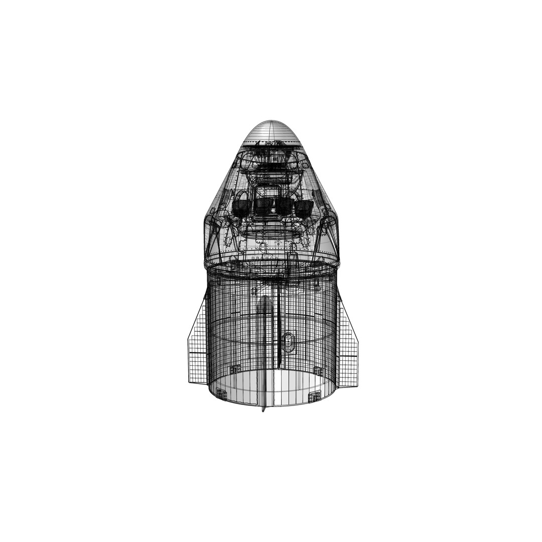 SpaceX Crew Dragon 3D Model – High-Quality Nurbs Geometry, Rhino