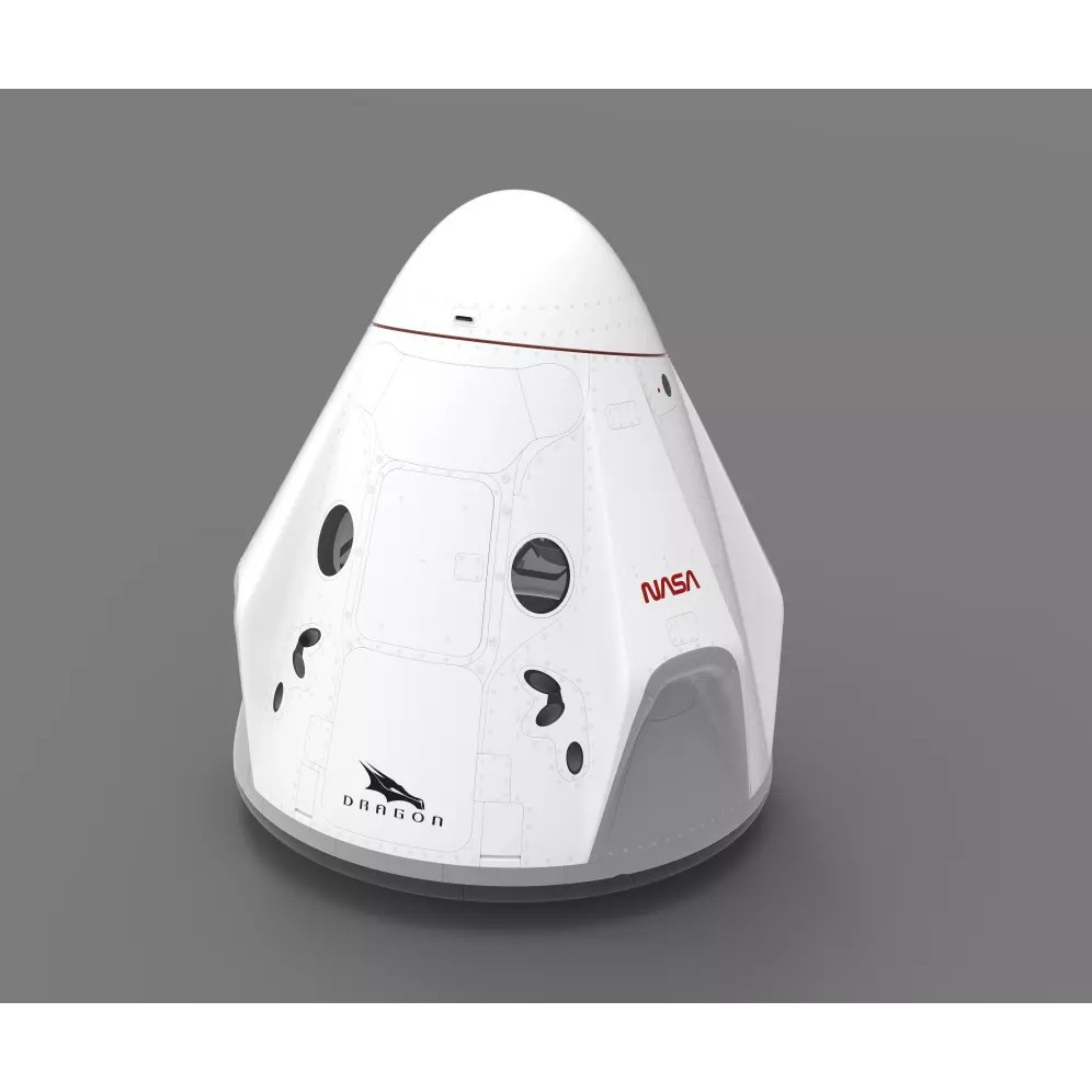 SpaceX Crew Dragon 3D Model – High-Quality Nurbs Geometry, Rhino - View 2