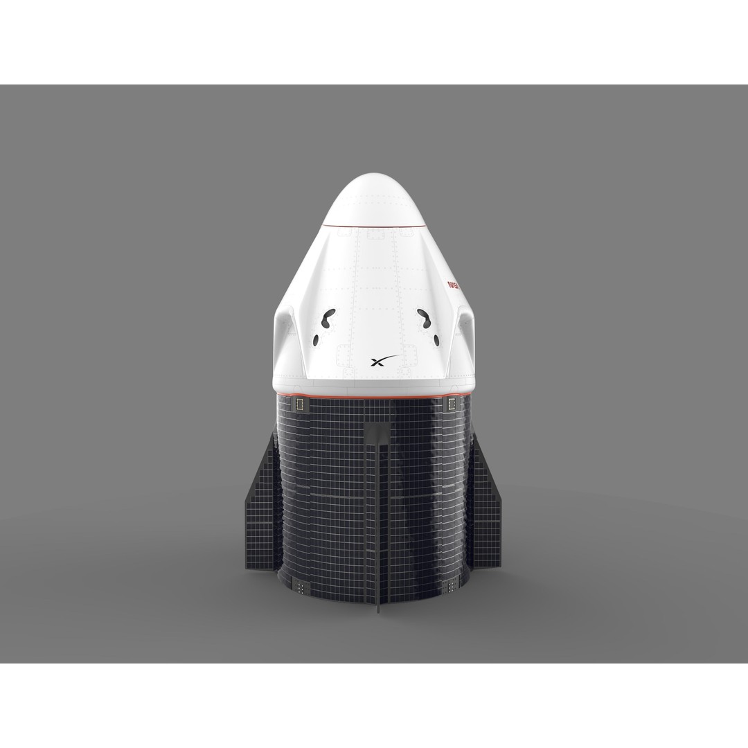 SpaceX Crew Dragon 3D Model – High-Quality Nurbs Geometry, Rhino - View 4