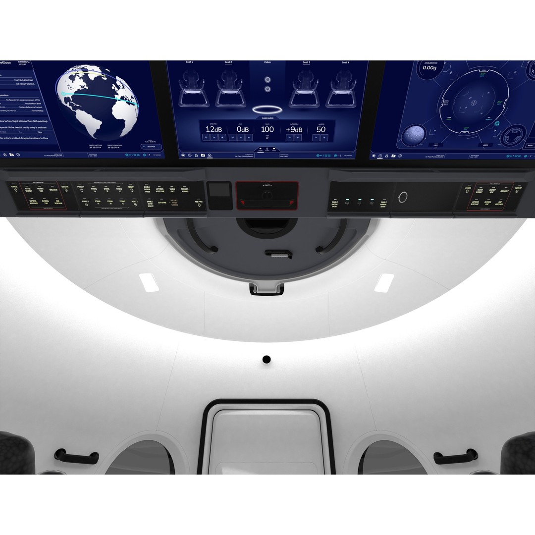 SpaceX Crew Dragon 3D Model – High-Quality Nurbs Geometry, Rhino - View 6