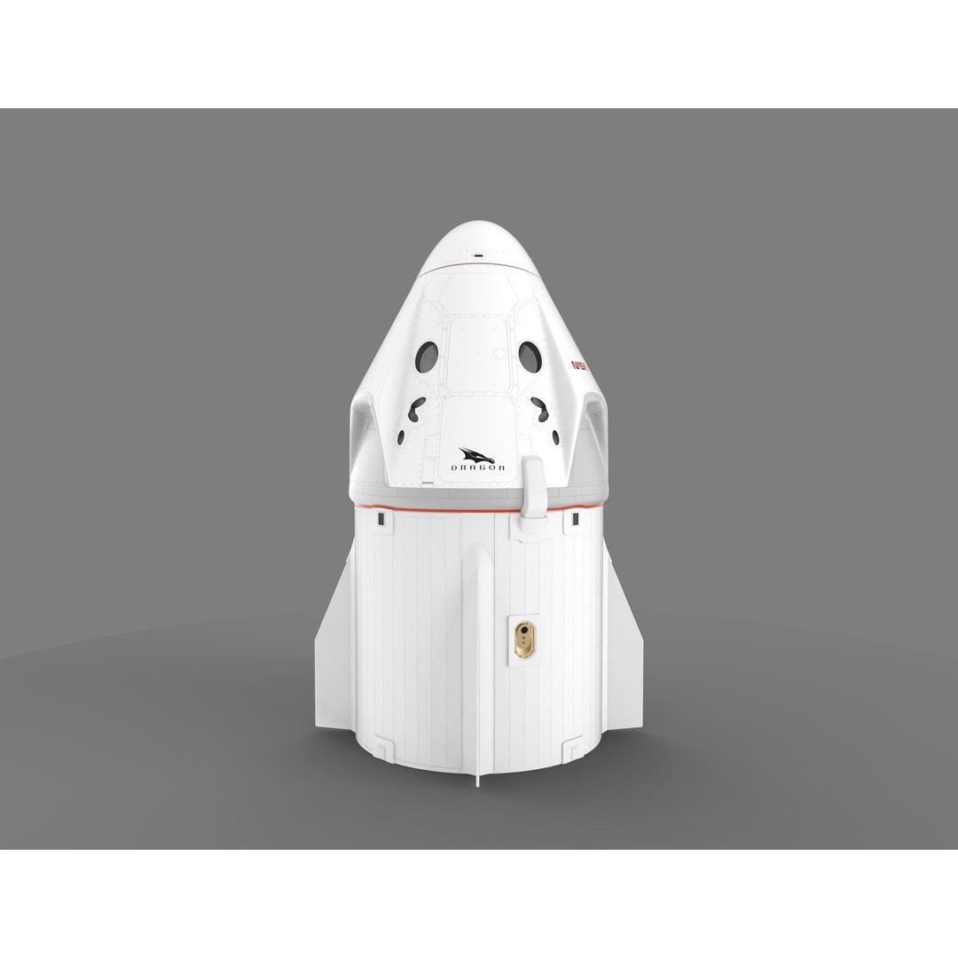 SpaceX Crew Dragon 3D Model – High-Quality Nurbs Geometry, Rhino - View 8
