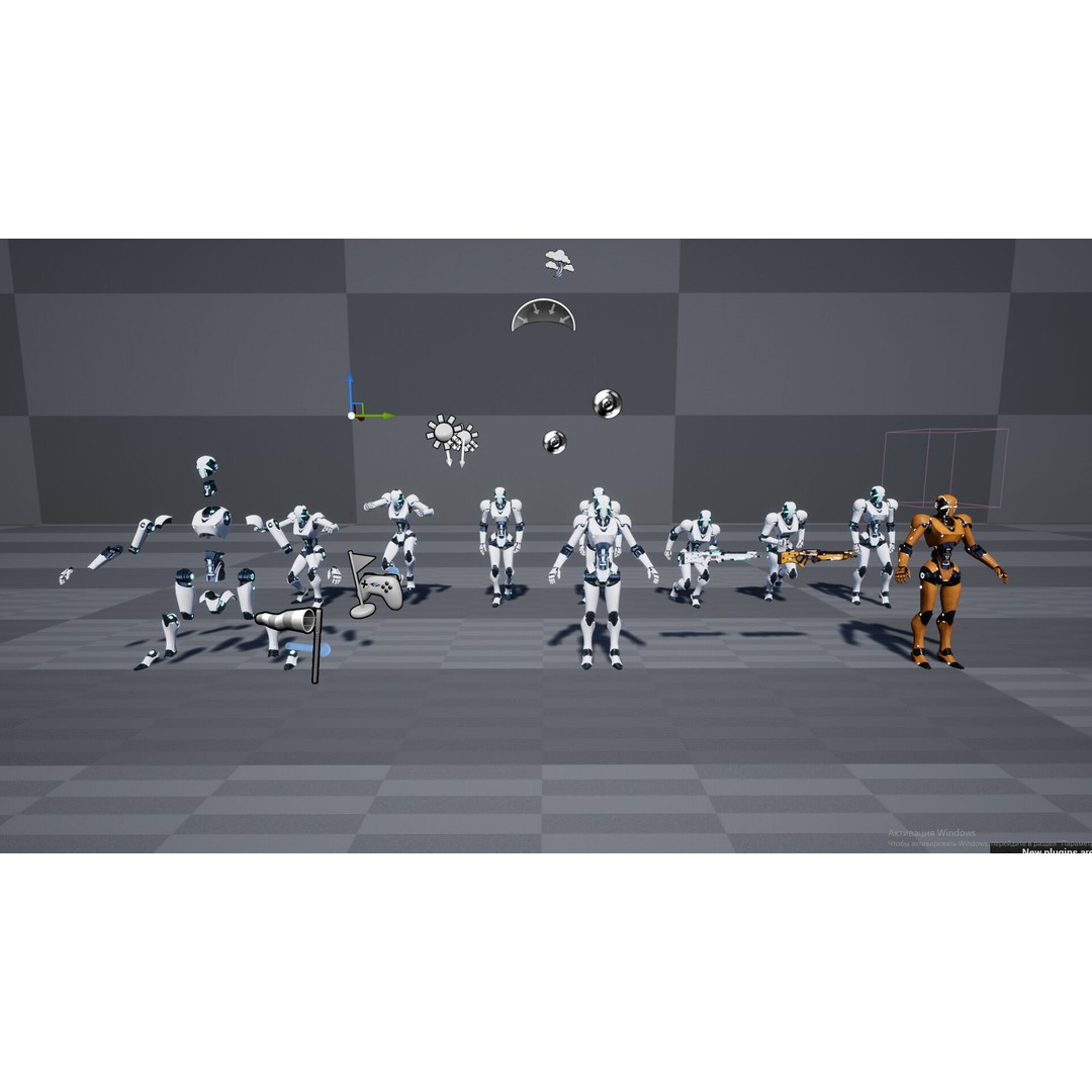 Robot 3D Model – Low Poly Game-Ready Character, FBX, PBR - View 16