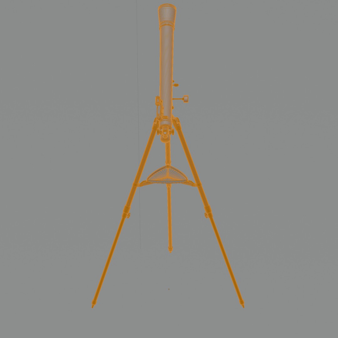 Celestron AstroMaster 70EQ Telescope 3D Model – Low Poly PBR Asset, FBX