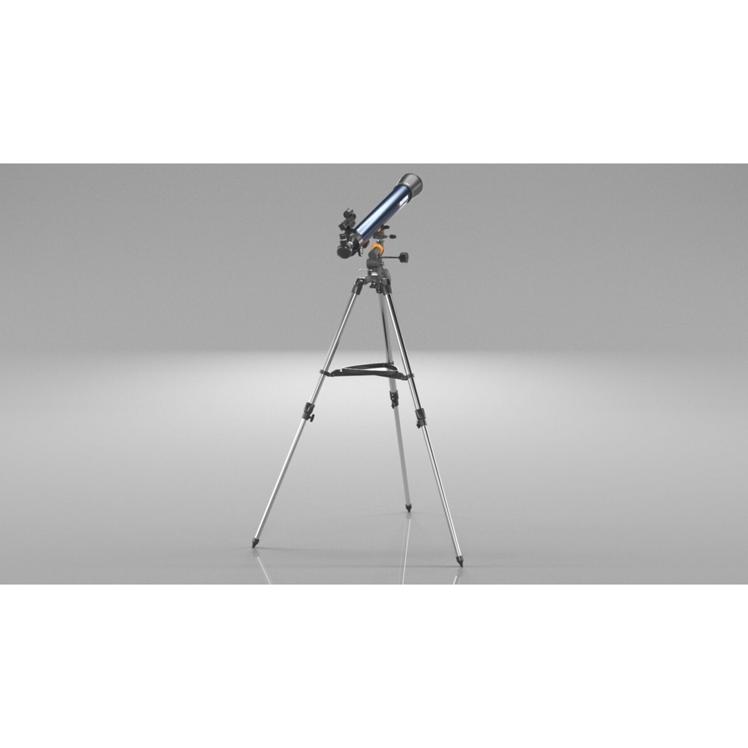 Celestron AstroMaster 70EQ Telescope 3D Model – Low Poly PBR Asset, FBX - View 10