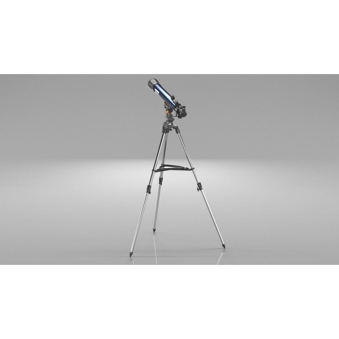 Celestron AstroMaster 70EQ Telescope 3D Model – Low Poly PBR Asset, FBX - View 11