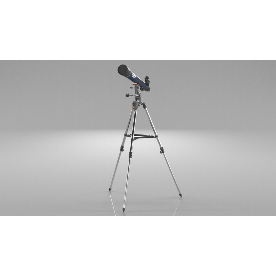 Celestron AstroMaster 70EQ Telescope 3D Model – Low Poly PBR Asset, FBX - View 16