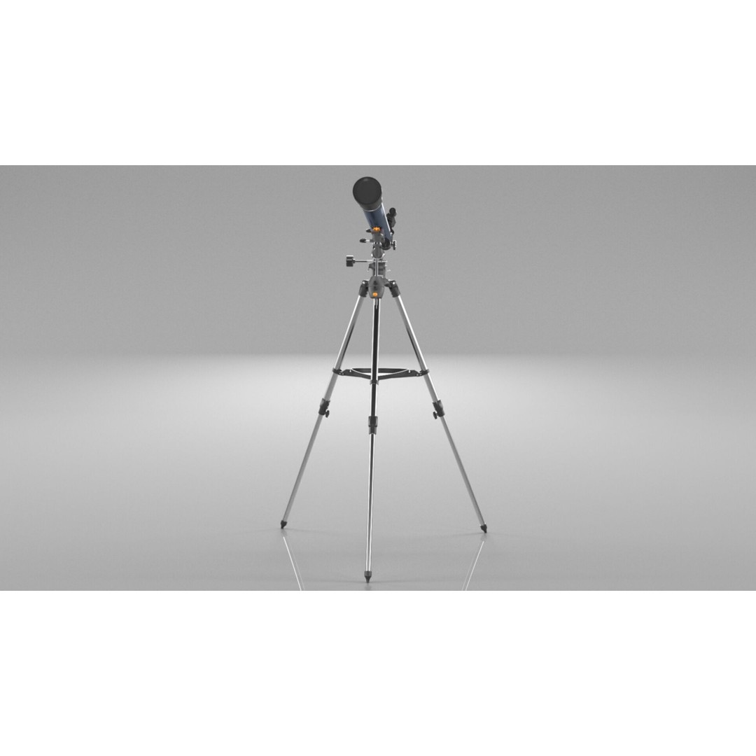 Celestron AstroMaster 70EQ Telescope 3D Model – Low Poly PBR Asset, FBX - View 17