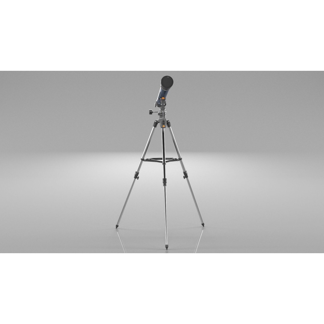 Celestron AstroMaster 70EQ Telescope 3D Model – Low Poly PBR Asset, FBX - View 4