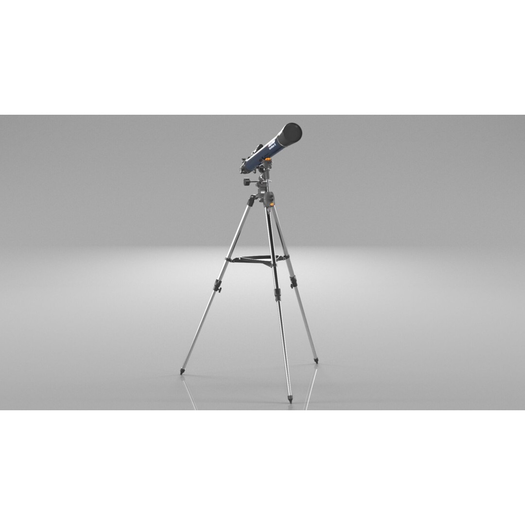 Celestron AstroMaster 70EQ Telescope 3D Model – Low Poly PBR Asset, FBX - View 5
