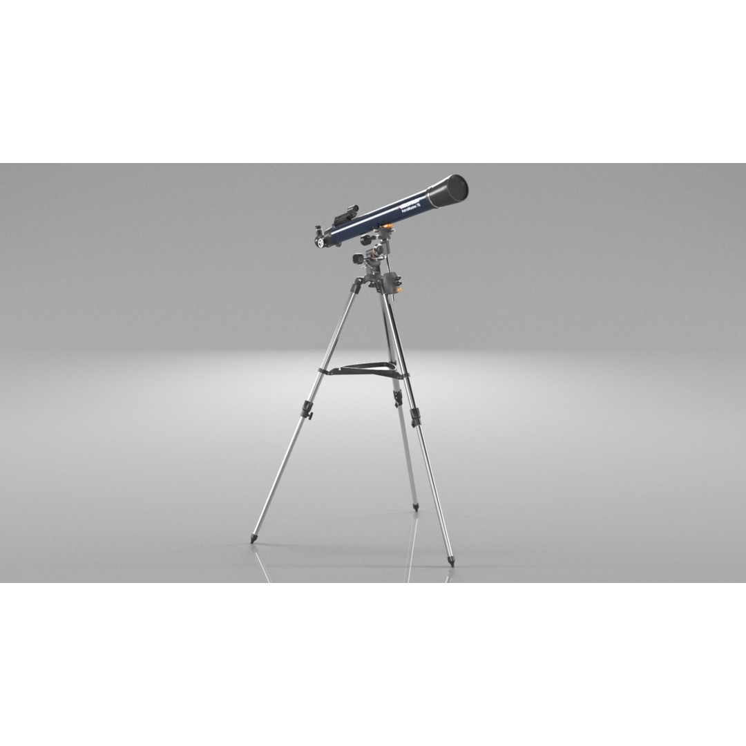 Celestron AstroMaster 70EQ Telescope 3D Model – Low Poly PBR Asset, FBX - View 6