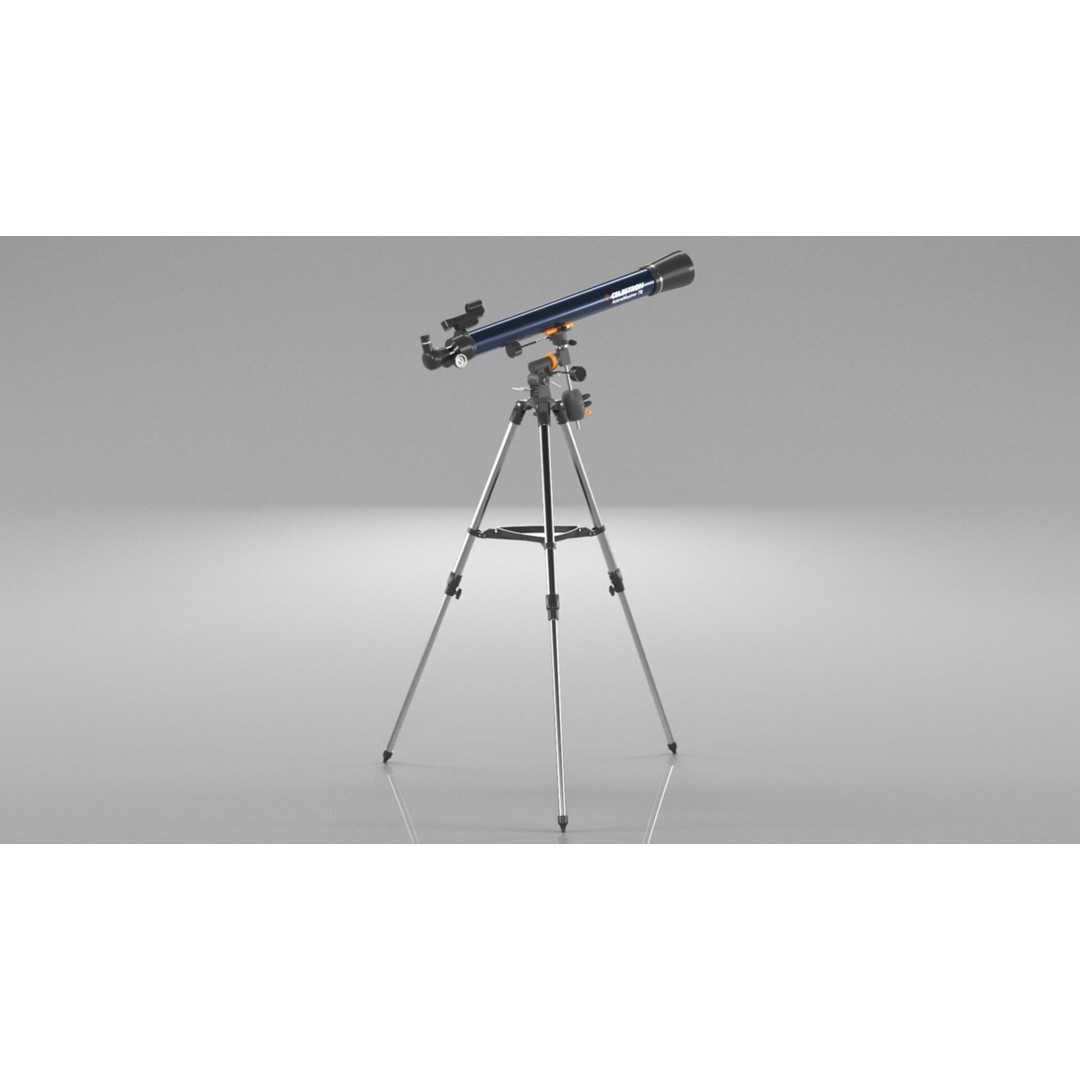 Celestron AstroMaster 70EQ Telescope 3D Model – Low Poly PBR Asset, FBX - View 9