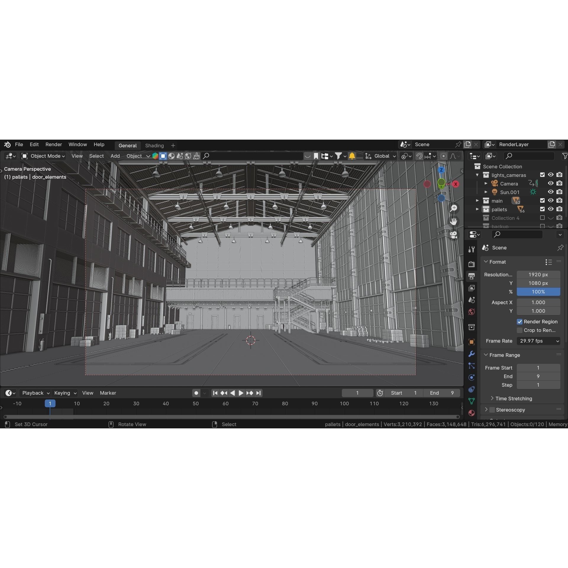 Modern Warehouse - Game-Ready 3D Model