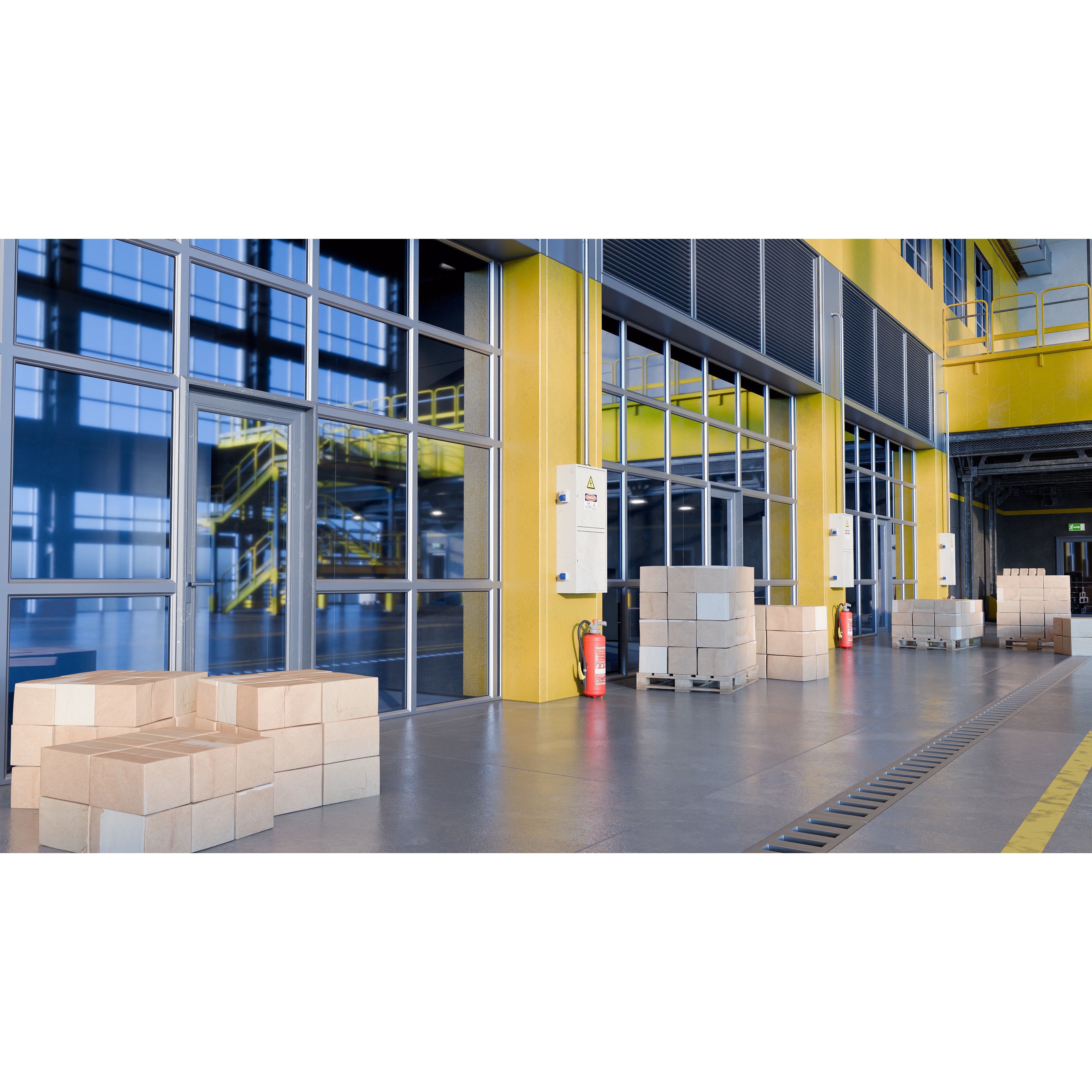 Modern Warehouse - Game-Ready 3D Model - View 10