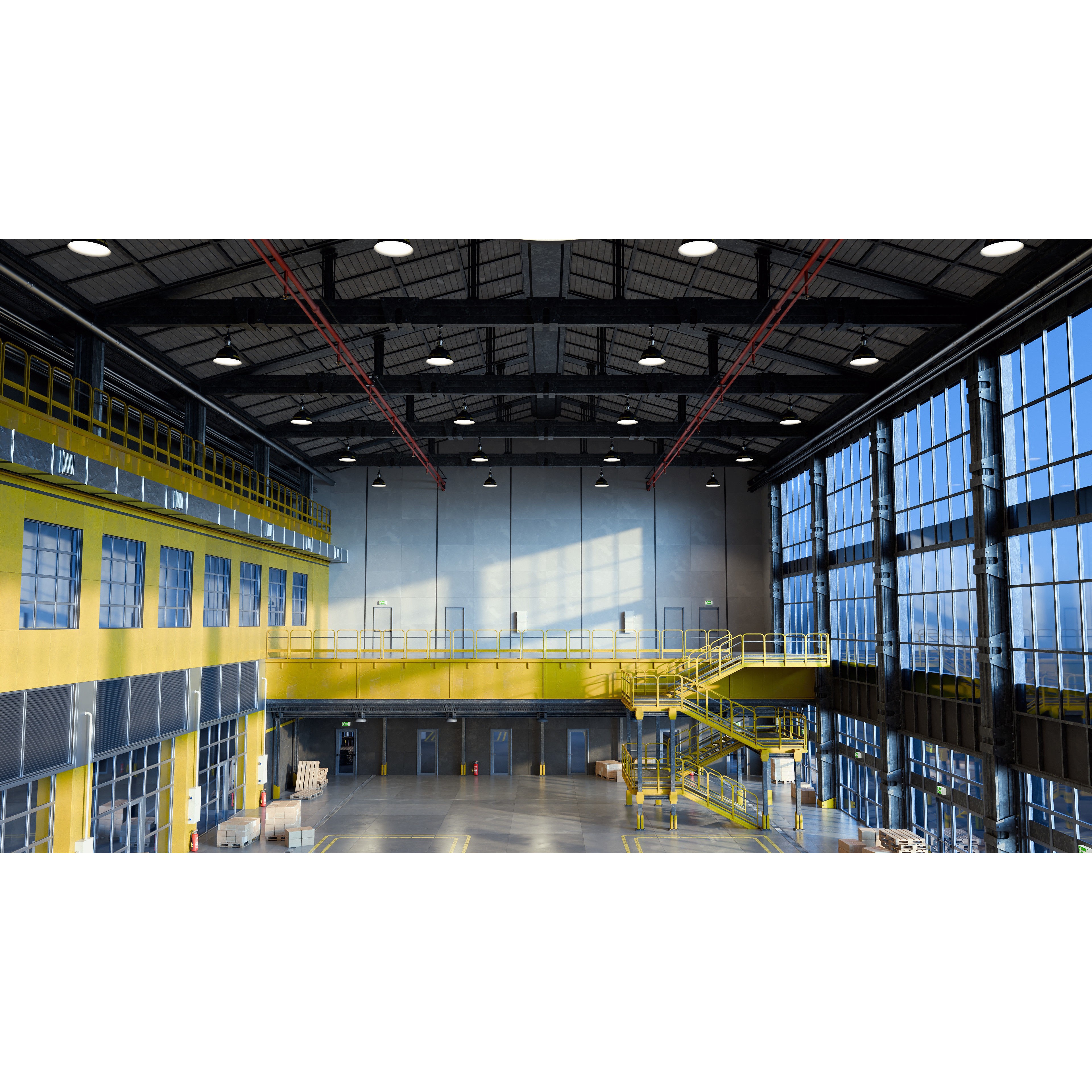 Modern Warehouse - Game-Ready 3D Model - View 7