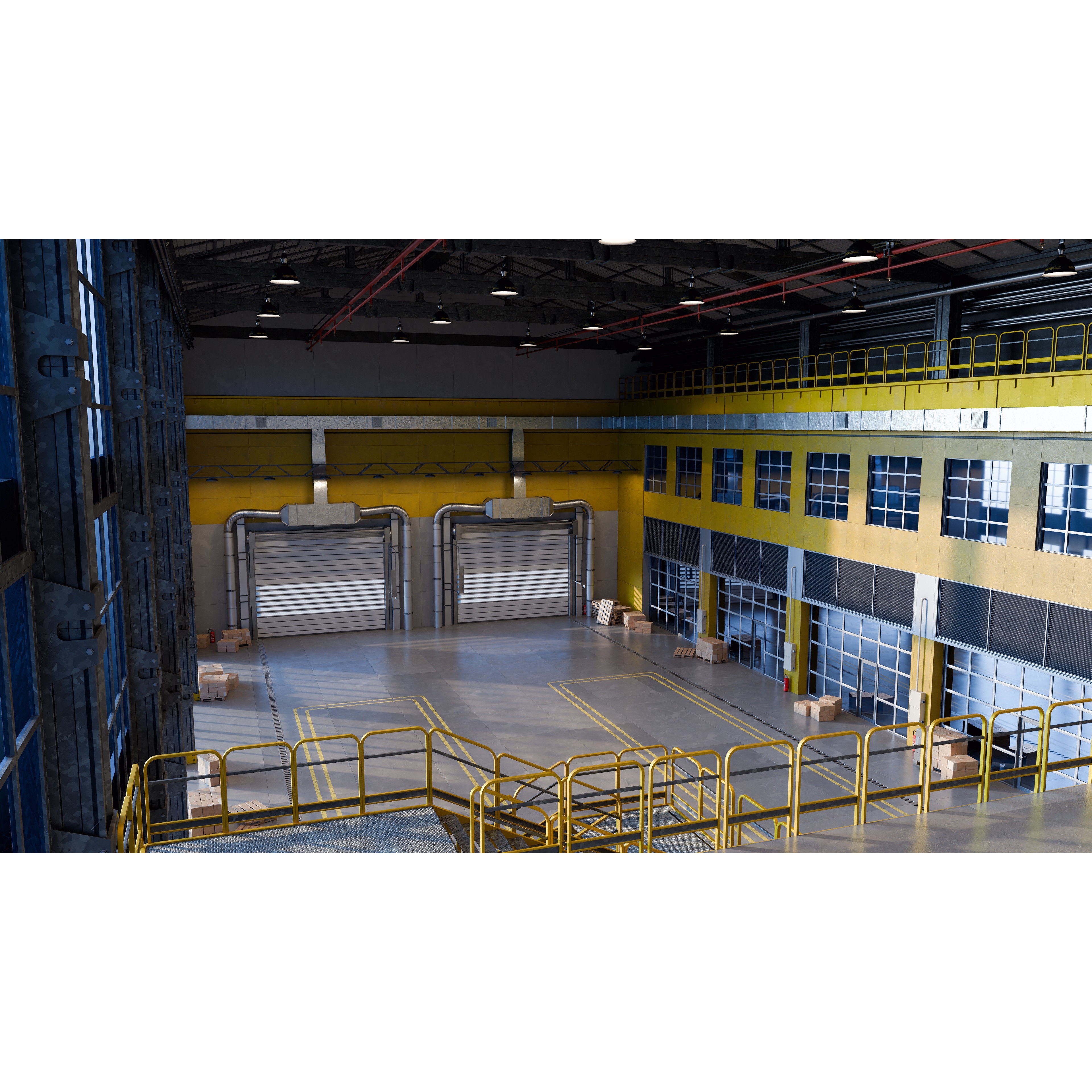 Modern Warehouse - Game-Ready 3D Model - View 9