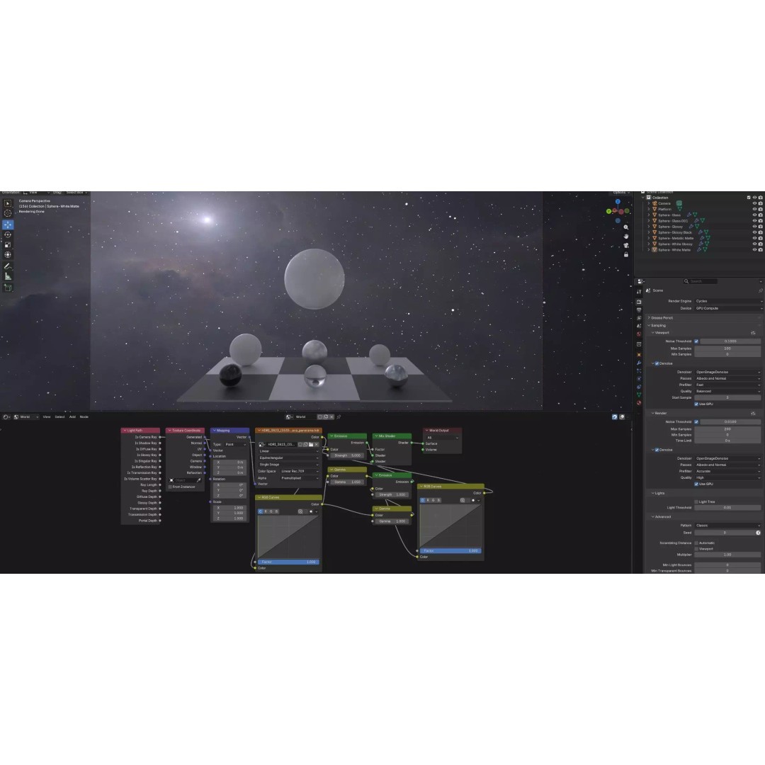 360° Space Background 3D Model – 16k HDRI Panoramic Environment Map