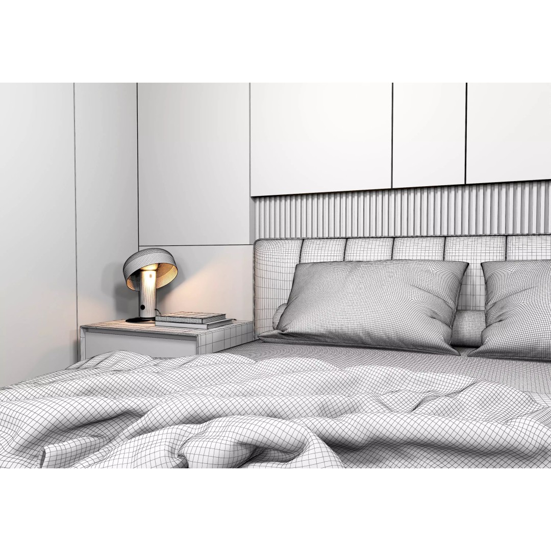 Bedroom Interior 3D Model – Modern Furnishing Design, FBX & OBJ Formats - View 15