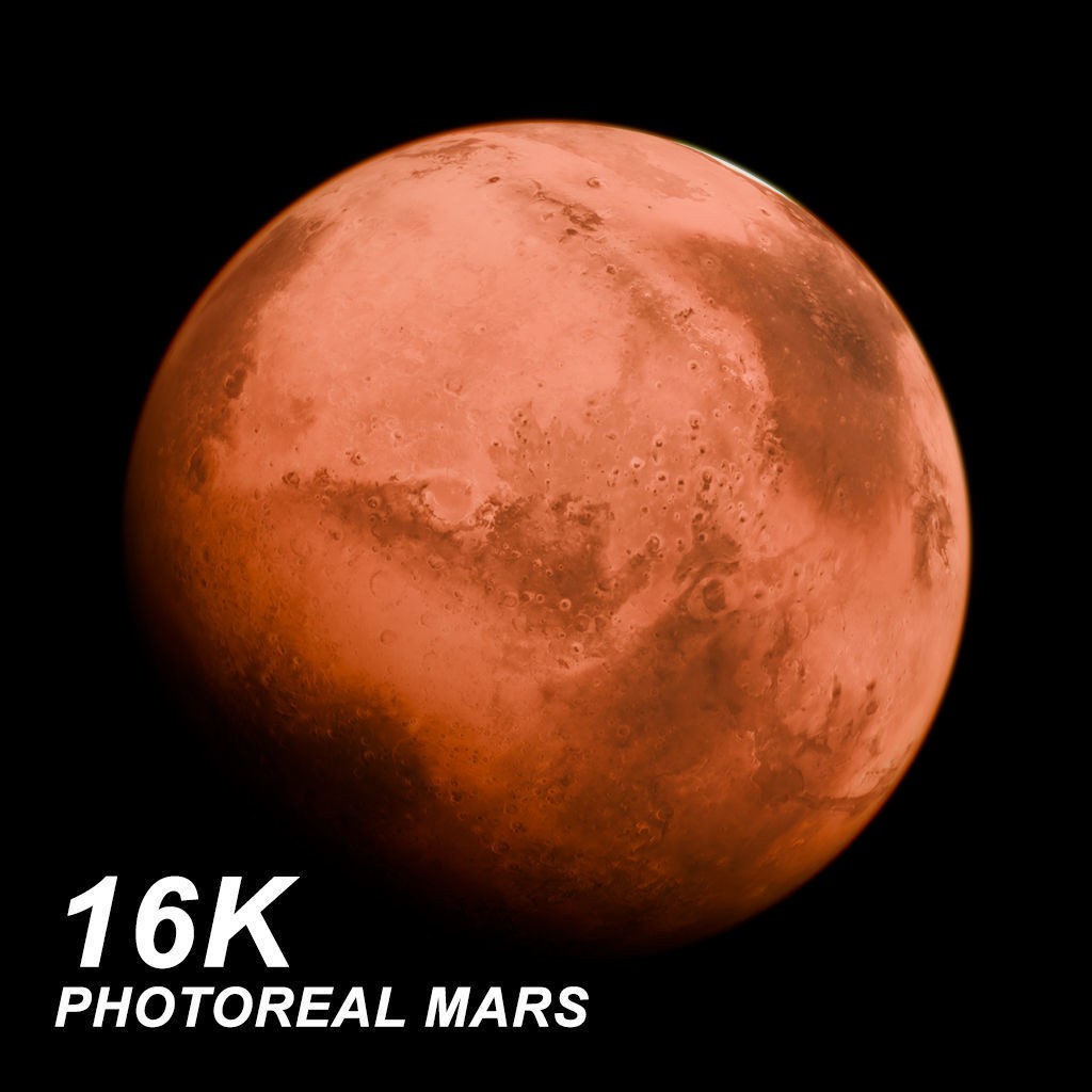 Mars 3D Model – Ultra-High-Resolution PBR Planet for Blender