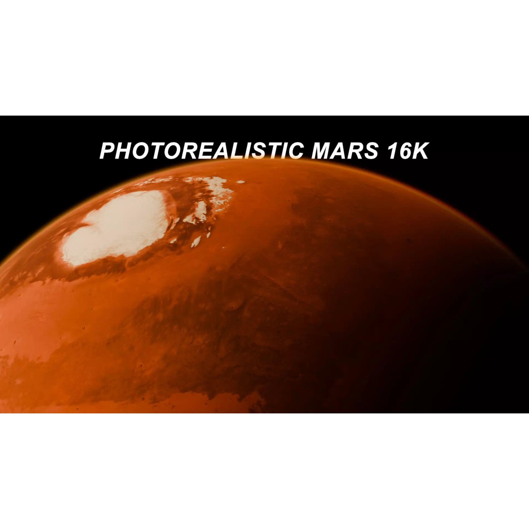 Mars 3D Model – Ultra-High-Resolution PBR Planet for Blender - View 2