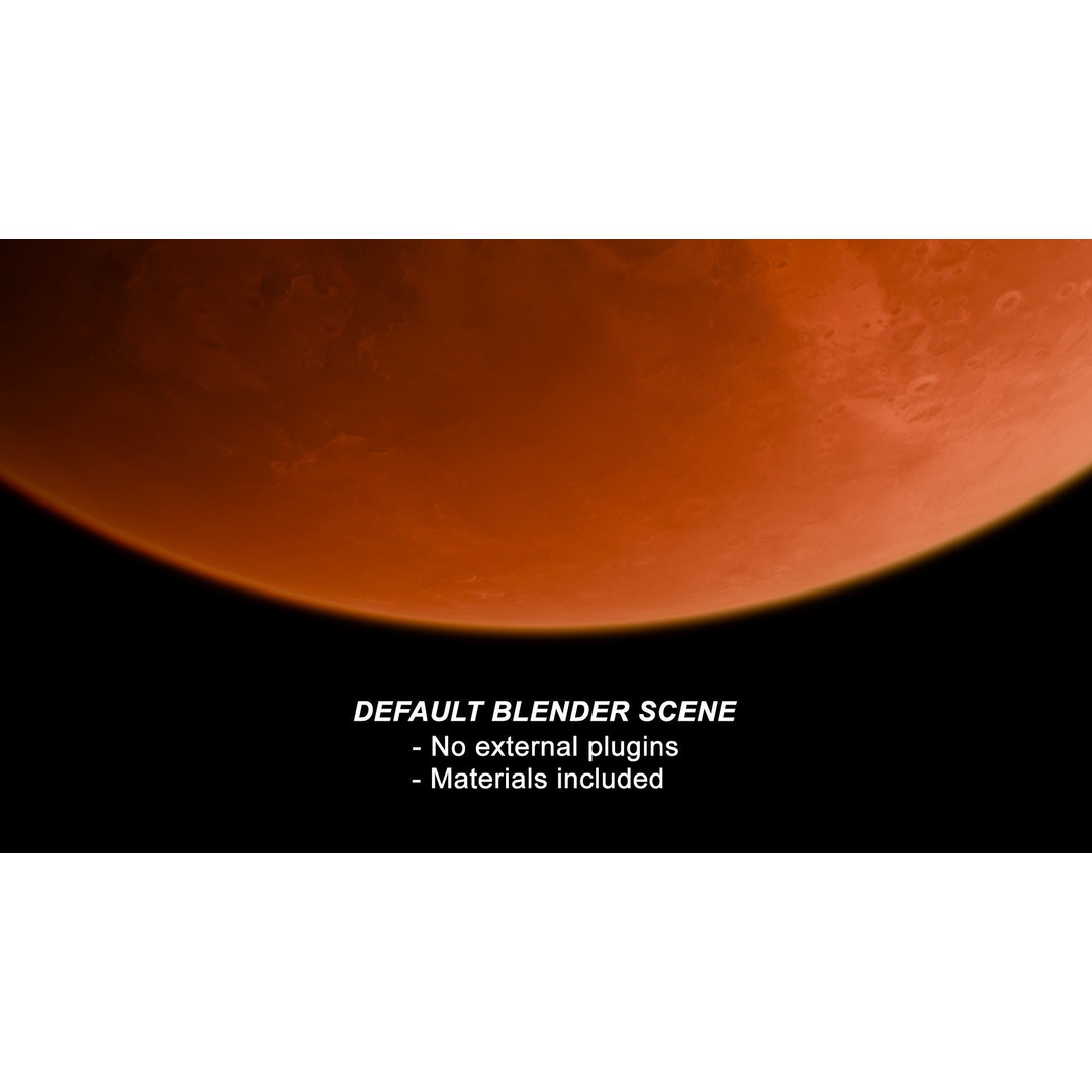 Mars 3D Model – Ultra-High-Resolution PBR Planet for Blender - View 3