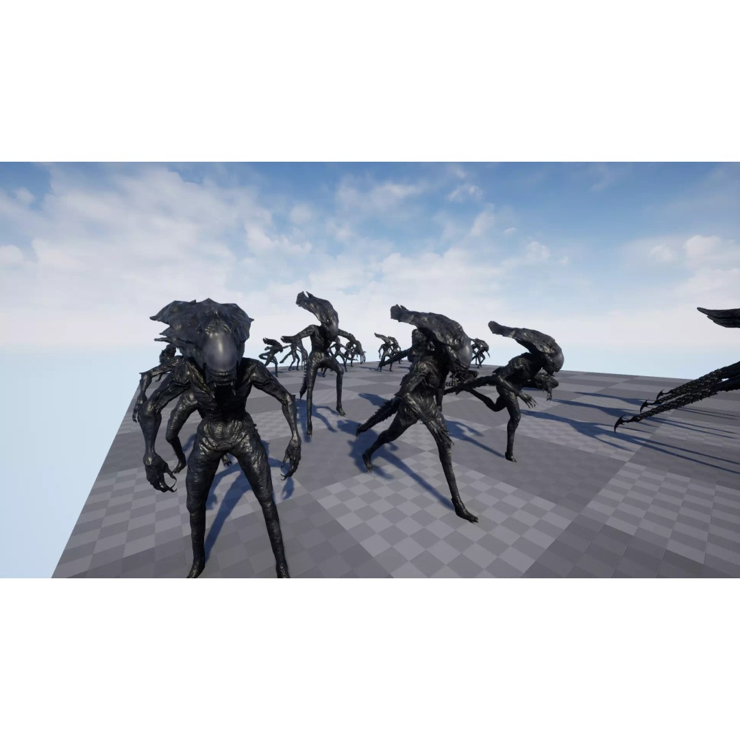 Alien Monster 5 3D Model – Low Poly Rigged Creature with PBR Textures - View 18