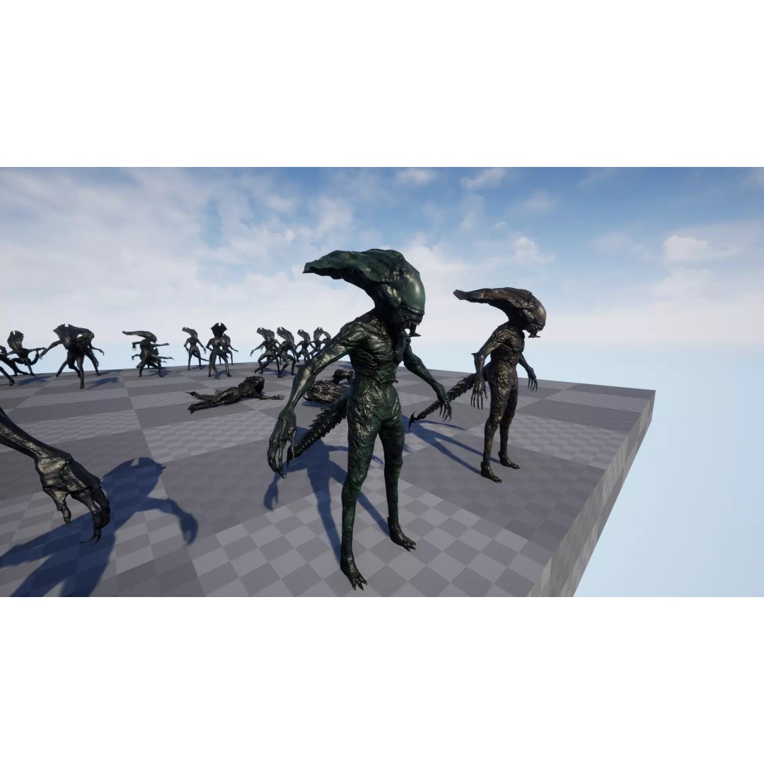 Alien Monster 5 3D Model – Low Poly Rigged Creature with PBR Textures - View 21