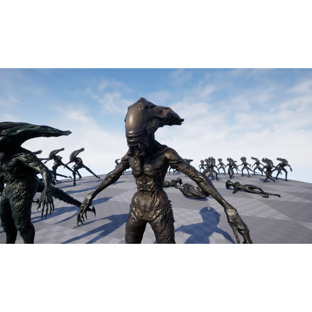 Alien Monster 5 3D Model – Low Poly Rigged Creature with PBR Textures - View 24