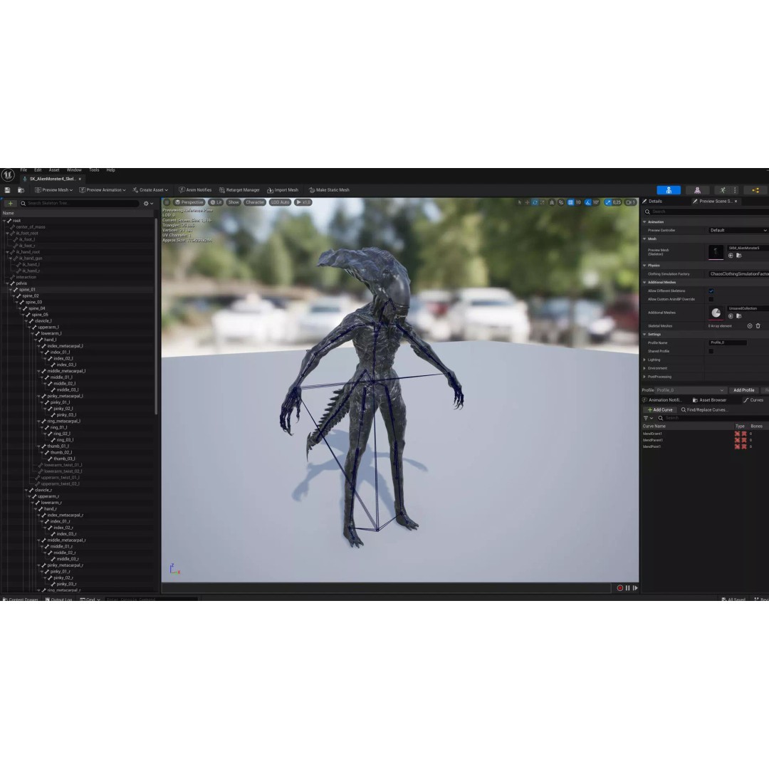 Alien Monster 5 3D Model – Low Poly Rigged Creature with PBR Textures - View 26