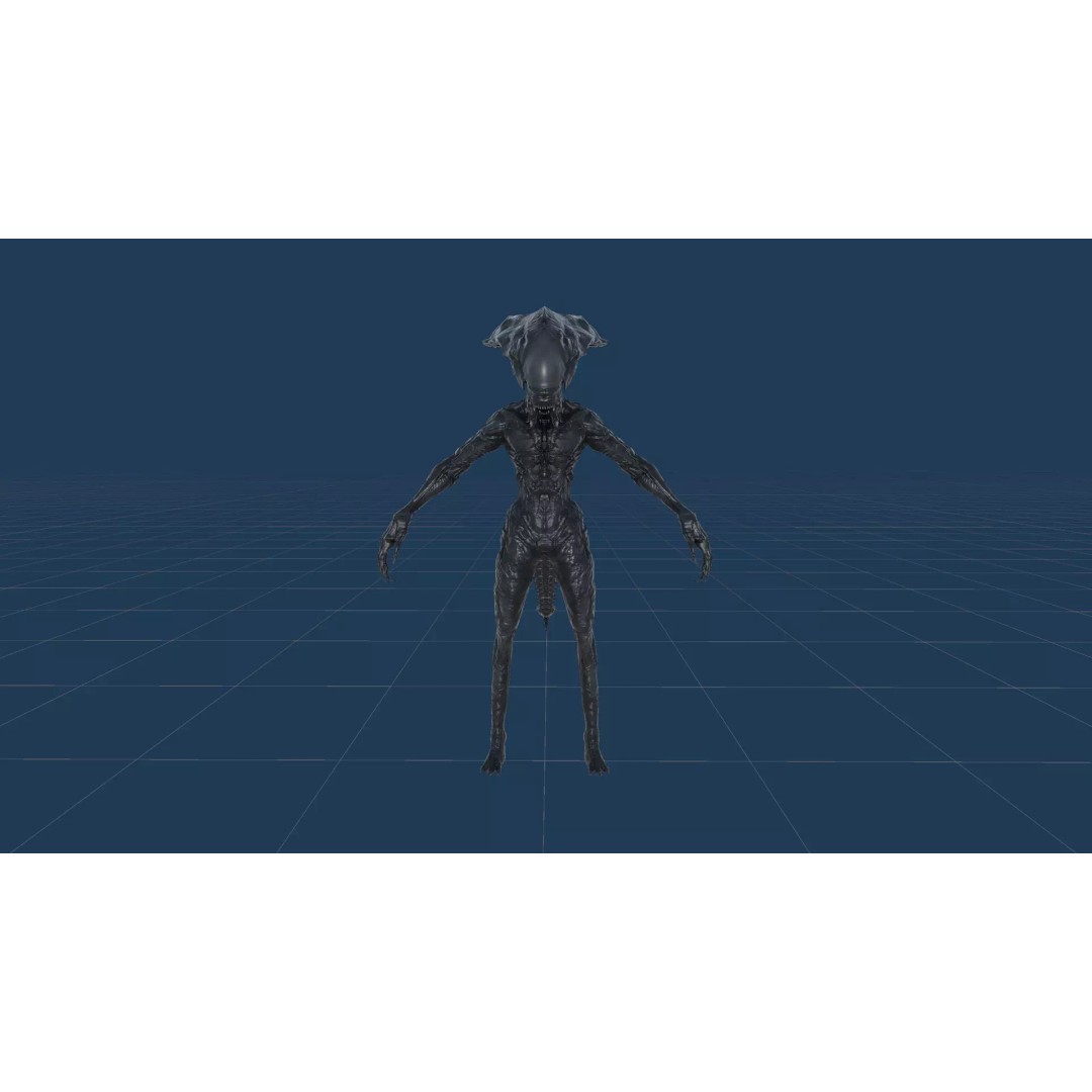Alien Monster 5 3D Model – Low Poly Rigged Creature with PBR Textures - View 27
