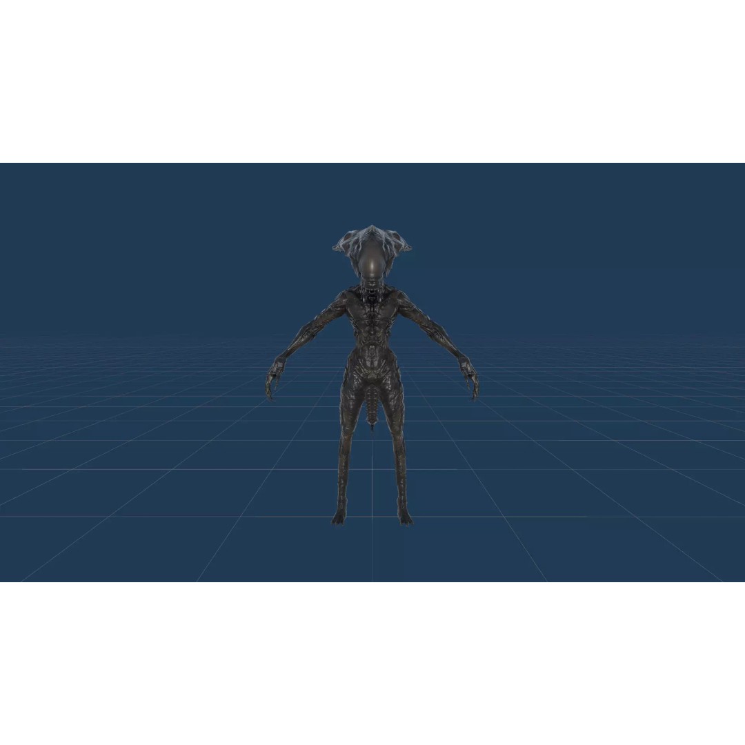 Alien Monster 5 3D Model – Low Poly Rigged Creature with PBR Textures - View 29