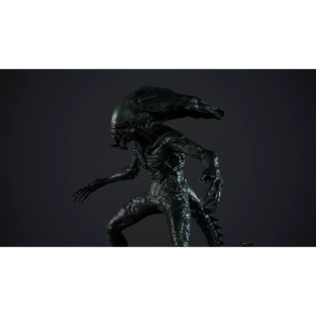 Alien Monster 5 3D Model – Low Poly Rigged Creature with PBR Textures - View 9